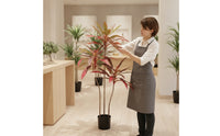 Artificial Potted Plant Tall Fake Plant with Pot Low-Maintenance Artificial Tree for Entryway, Office, Lobby