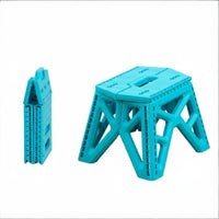 Foldable Design Plastic Collapsible Stool Space-Saving Collapsible Plastic Stool Lightweight Small Folding Bench Sturdy and Long-Lasting for Children, Toddlers, Camping, Picnic, Outdoor, Bathroom