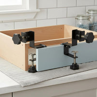 2 Pieces Drawer Front Installation Clamp Stepped Bracket Home Tool Sturdy