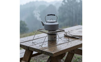 Foldable Cooktop Stand Slatted Top Stainless Steel Cooktop Stand Crossing Pot Holder Compact Heat-Resistant