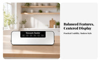 Dry and Wet Foods Vacuum Sealing Machine English Control Panel Countertop Vacuum Sealer