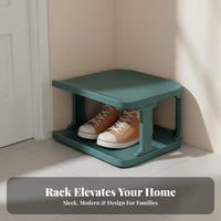 Space-Saving Vertical Shoe Stand Easy Assembly Narrow Vertical Shelf Multi-Tier Design Footwear Stand Lightweight for College Students, Apartment Dwellers, Entryway, Hallway, Dorm Room, Bedroom Corner