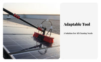 Photovoltaic Panel Cleaning Kit Aluminum Alloy Telescopic Water Fed Brush Adjustable Angle Head Long Handle Water Stream Brush for High Glass Panes