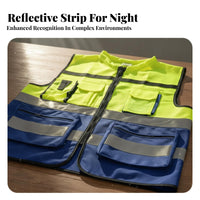 High Visibility Vest 360° Reflectivity Reflective Safety Vest Wear-Resistant Long-Lasting for Construction Workers, Cycling