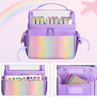 Art Marker Organizer Bag Large Capacity Marker Storage Bag Adjustable Shoulder Strap for Students, Kids