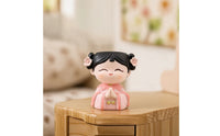 Tabletop Candle Holder Figurine Cute Girl Figurine with Candle Cup Compact Decor Accent Charming for Desk, Bedroom
