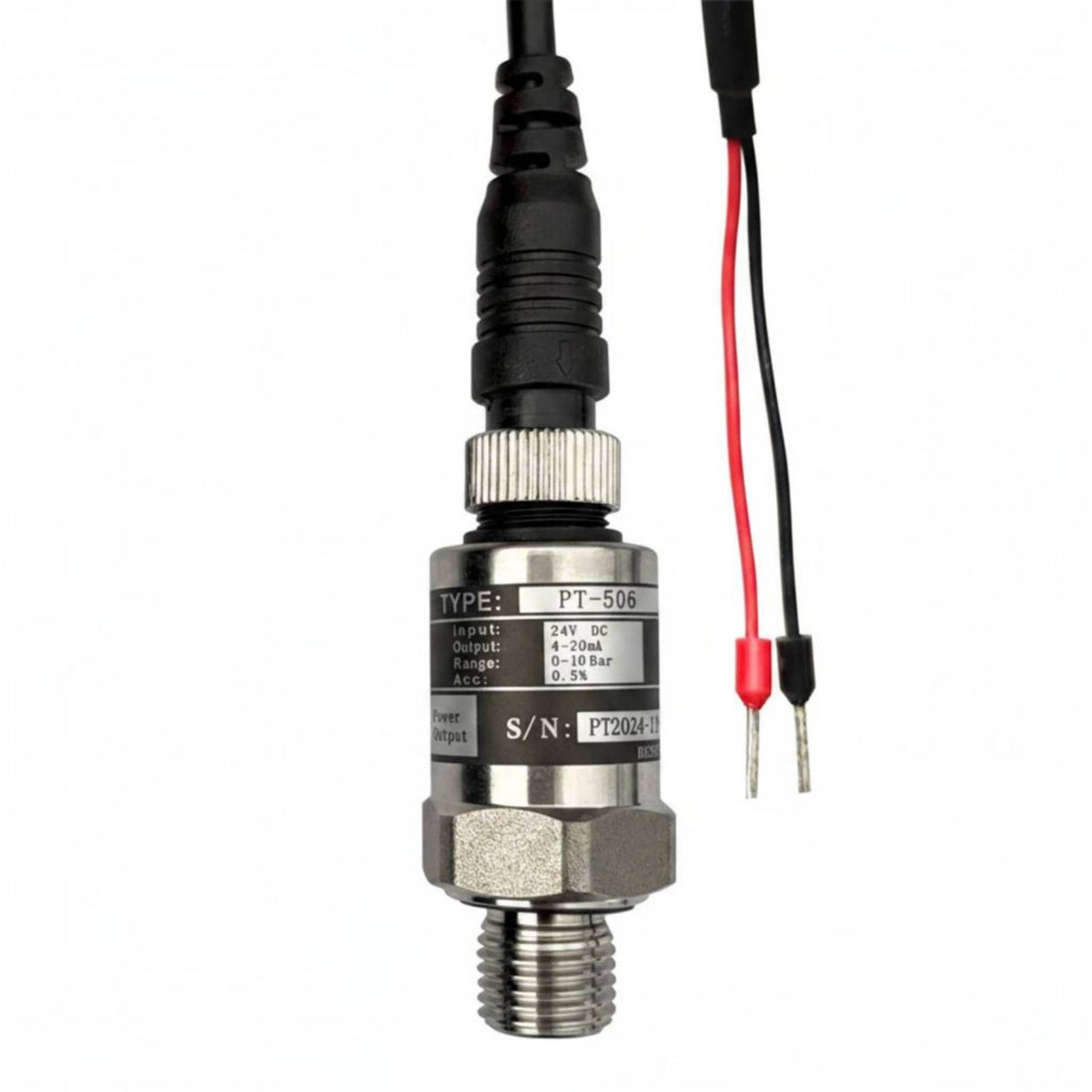 4-20mA Output Water Pump Pressure Transmitter 24V DC Input Pump Pressure Sensor Long Cable Industrial Equipment for Professionals