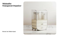 Desktop Organizer with Drawers Drawer Design Tiered Storage Unit with Drawers