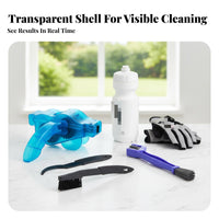 4 Pieces Cycle Chain Cleaner Set Easy to Use Bike Chain Cleaning Kit Portable Design Cycle Cleaning Brush Set for Mountain Bikers, Cyclists