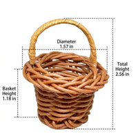Parrot Toy Miniature Basket for Chewing, Parrot Enrichment Toy, Parakeet Entertainment, Bird Cage Accessories