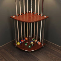 8-Hole Cue Stand Space-Saving Billiard Cue Rack Double-Layer Sports Storage for Indoor