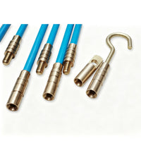 Running Electrical Wire Cable Pulling Wire Snake Tape Kit Rigid Wire Snake Tape Kit with Attachments Cable Running Rods Portable