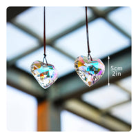 Heart Suncatcher Ornament Shimmering Heart Crystal Hanger Gift Idea for Balcony