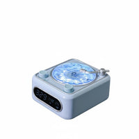 Aurora Projection Vinyl Player Design Light Display Unit Water Wave Effect Multifunction Speaker Timepiece Multifunctional Night Light Multi-Functional for Gift Givers, Young Adults, Bedroom, Relaxation, Parties, Living Room