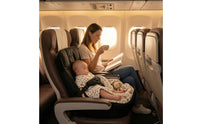 Flannel Children's Airplane Seat Extender Breathable Airplane Seat Extender Adjustable Straps Foldable Travel Bed Mesh Pockets