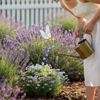 Dragonfly Garden Stake with Flower Charms Iridescent Dragonfly Planter Pot Stake Decorative for Planters