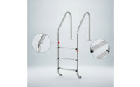 Stainless Steel Pool Ladder Rust Resistant Three-Step Pool Ladder Non-Slip for in-Ground Pools, Villas