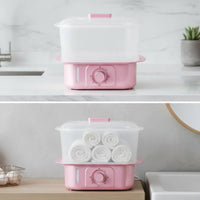 Towel Steamer Countertop Towel Warmer with Transparent Chamber Steam Sterilizer Compact Appliance Rapid Heating for Estheticians