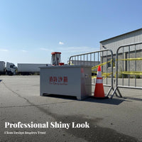 Rust-Proof Stainless Steel Sand Box Resistant Fire Fighting Sandbox Sturdy Fire Extinguishing Box No Paint Peeling for Firefighters, Industrial Workers, Commercial Personnel, Gas Station, Ship, Oil Rig, Factory