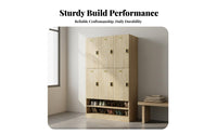 Wooden Locker Unit Lockable Gym Storage Locker Multiple Lock Options Multiple-Door Storage Cabinet for Customers, Employees, Fitness Studio, School