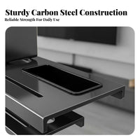 No Tools Required TV Top Storage Rack Easy Installation TV Top Shelf Space Saving Adjustable Screen Storage Rack Anti-Scratch Pads for Home Office, Dorm Room