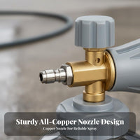 1L Car Wash Foam Solid Brass Core 1/4 Inch Quick Connect Foam Dispenser Adjustable Pressure Washer Foam Dispenser for Hobbyists, Home Use