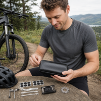 Bicycle Repair Kit with Glueless Patches, Pump, Wrench, and Multi-tool Set for Road and Mountain Bikes
