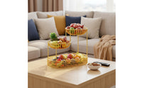 Fruit Basket Ventilated Design Strong Load-Bearing Countertop Snack Holder for Living Room, Kitchen, Pantry