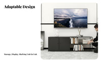 Minimalist Design Low-Height Cabinet with Shelves Multi-Layer Storage TV Stand Strong Load-Bearing Living Room Furniture Easy to Clean for Homeowners, Renters, Adults, Entertainment Area, Bedroom