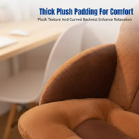 Capybara Animal Chair Cushion, Thick Plush Office Seat Pad, Ergonomic Backrest, Winter Comfort, Cute Cartoon Design