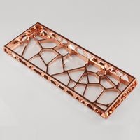 Keyboard Case with Light-Diffusing Plate Hollow Lattice Aluminum Keyboard Case for Desk Setup
