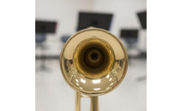 Gold Finish Bugle with Gloves Brass Bugle Big Bell Design Wind Instrument Portable for Students, Beginners, School Band, Drum Corps