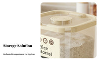 Moisture-Proof Rice Storage Container Large Capacity Rice Storage Bin Easy Filling