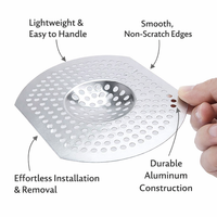 thickened aluminum floor drain , household shower cover, kitchen strainer, homeowner's essential , 13.6x11.3cm YJSY
