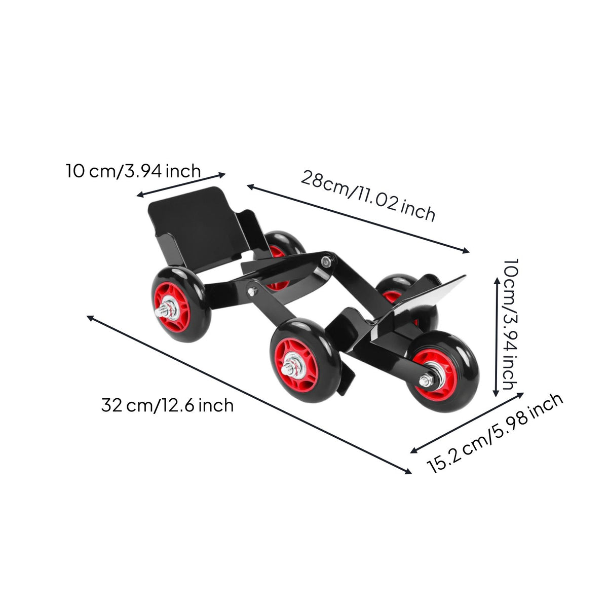 Emergency Use Flat Tire Push Aid Portable Motorcycle Mover Dolly 360 Degree Wheels Tire Mover Dolly Heavy Duty for Roadside