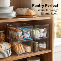Drawer Storage Organizer, Clear Acrylic Stackable Design, Vanity Table Makeup and Jewellery Bathroom Drawers Unit