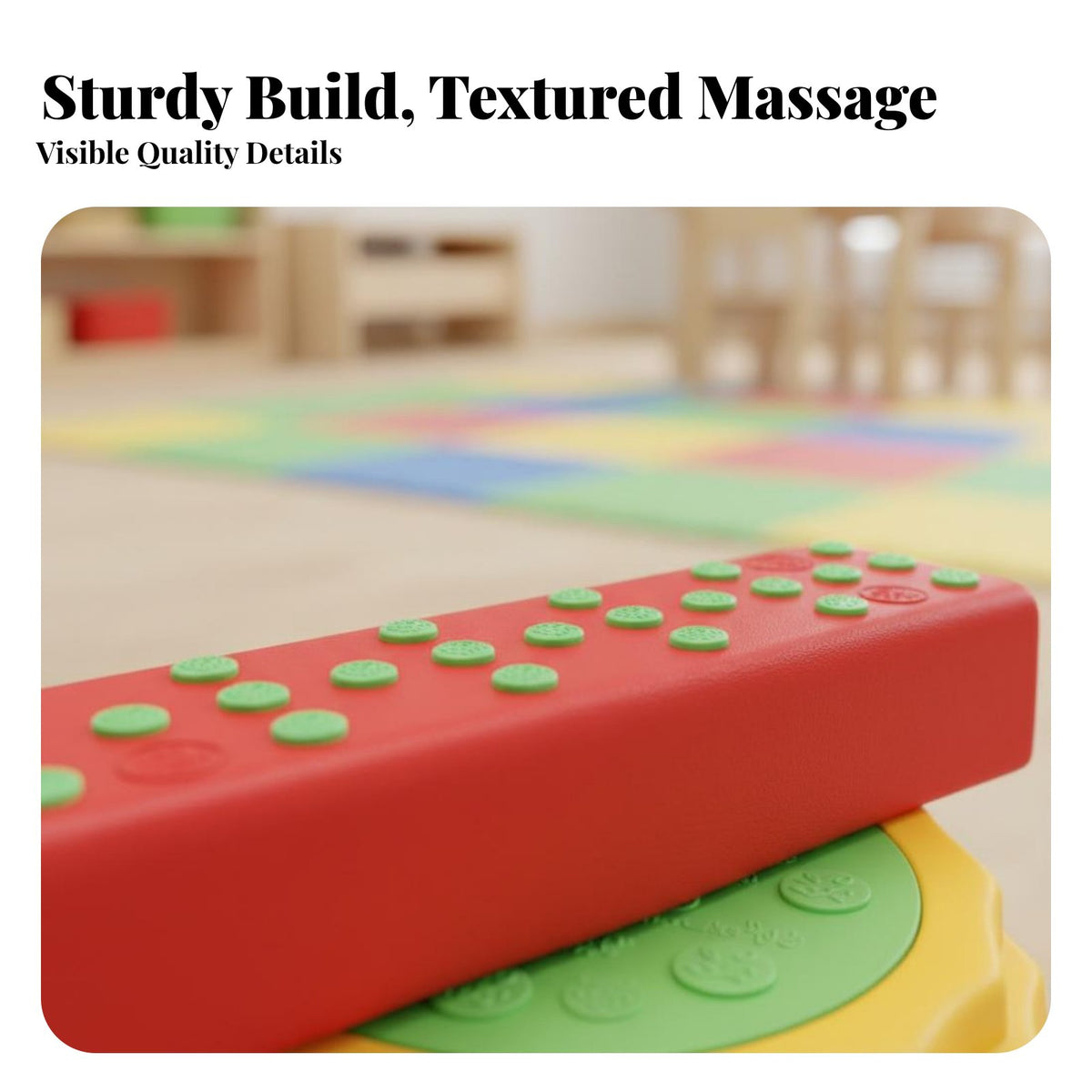 Tactile Surface Kids Balance Stepping Stones Thick and Sturdy Toddler Sensory Stepping Blocks Sturdy Sensory Stepping Stones Toy Colorful for Preschoolers, Toddlers, Parents, Kindergarten, Playroom, Indoor, Backyard