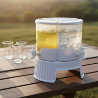 3 grid Refrigerator Drink Dispenser 360° Rotation Rotating Beverage Dispenser Temperature Resistant for Kitchen, Party