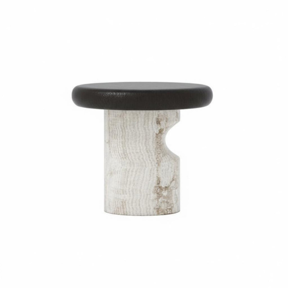Nordic design Sculptural Pedestal Table Marble Pattern Top Round Pedestal Table Light Luxury Home Furniture Minimalist Design for Interior Designers, Apartment Dwellers, Homeowners, Living Room, Corner Space, Bedroom, Entryway