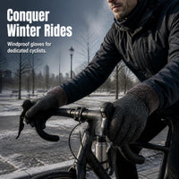 Winter Touchscreen Knitted Gloves with Plush Lining for Outdoor Cycling and Warmth