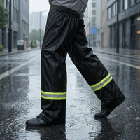 2 Pieces Rain Gaiters Waterproof Gaiters with Reflective Strip Leg Cover Rainproof Apparel Water-Repellent for Cyclists