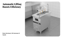 Automatic Lifting Noodle Cooker Timer Function Commercial Noodle Cooking Machine Large Capacity Automatically Raising Pasta Cooker for Hotels