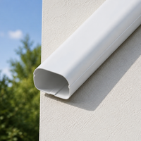 PVC Air Conditioner Pipe Decorative Cover for Indoor Outdoor AC Copper Tube Concealment and Beautification