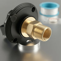 Threaded RV City Water Inlet with Check Valve Brass RV Water Inlet with Check Valve Easy to Install Heavy-Duty for Recreational Vehicle Trailer
