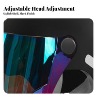 Motorcycle Half Shell Helmet 3C Certified Half Shell Breathable Secure Headwear for Men, Women, Four-Season Riding, Commuting