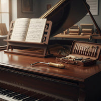 Piano Tuning Hook with Wooden Handle Handheld Piano Hook Tool with Wooden Handle Metal String Lifter