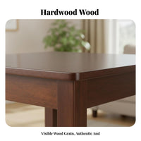 hardwood Wood Construction Four-Legged Square Wooden Table Traditional Chinese design Household Furniture Minimalist Design Nightstand Space-Saving for Apartment Dwellers, Homeowners, Students, Living Room, Bedroom, Entryway, Balcony