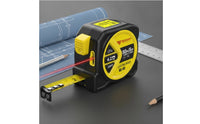 2-in-1 Laser Tape Measure Retractable Digital Tape Measure with Laser Handheld Tool Compact for Carpentry