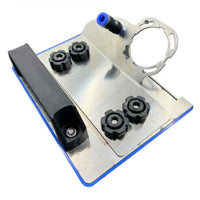 Wear-Resistant Angle Grinder Chamfering Guide Stainless Steel Chamfering Bracket with Base Plate Stable Tile Edge Chamfer Device Adjustable for Tilers, Masons, DIYers, Masonry Work, Woodworking