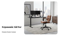 Height Adjustable Upholstered Rolling Task Chair Wheeled Base Upholstered Rolling Vanity Chair Ergonomic supportrest rotating Stool Soft Upholstery for Students, Teens, Women, Study Room, Bedroom